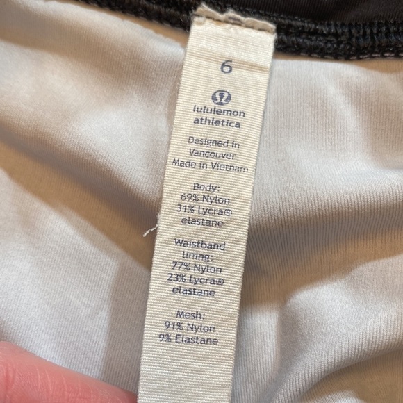 Lululemon Pace Rival Crop in Formation Alpine White Black sz 6 - Picture 8 of 13